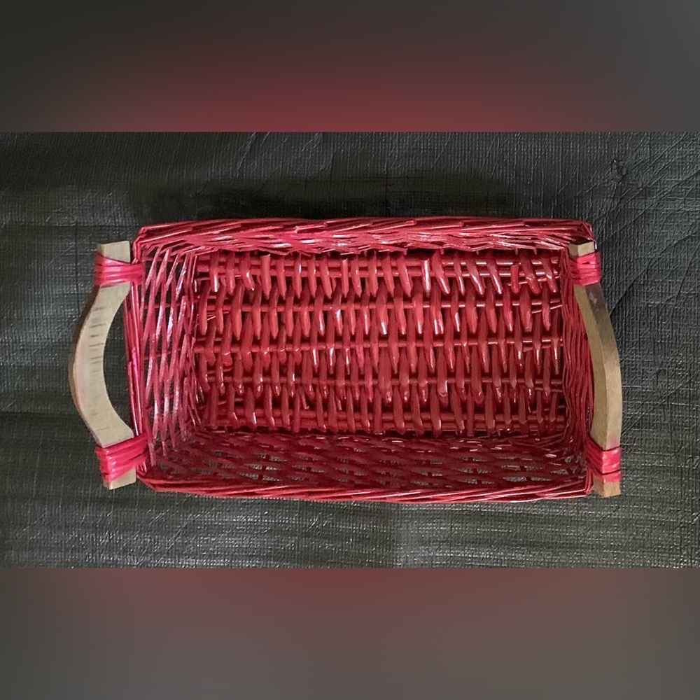 ♥️ Vintage Tray with wooden handles - Red Painted - Perfect Valentine Gift ♥️ - Picture 5 of 6